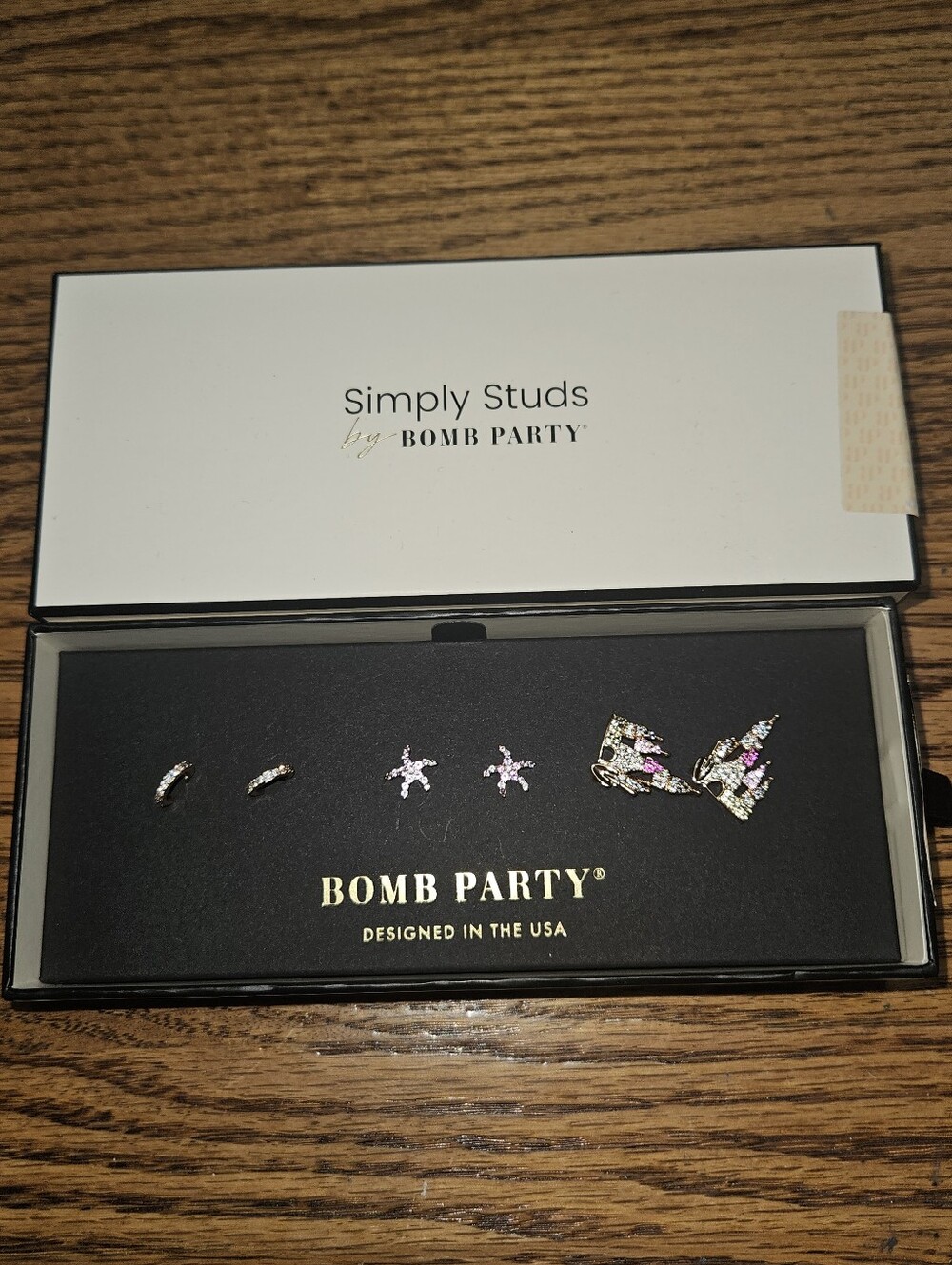 Bomb Party Simply Studs Earrings Set. Rise Gold Plating. Never Worn.